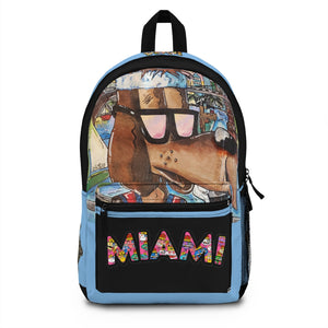 POOCH FIT MIAMI Blue Backpack (Made in USA)