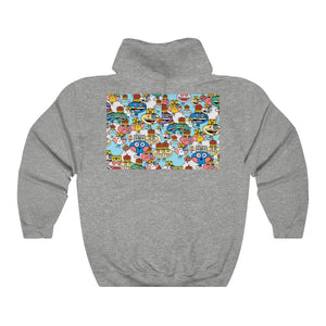 SKY COMMANDER CHIP Blue Hooded Sweatshirt - The HAYZE Brand