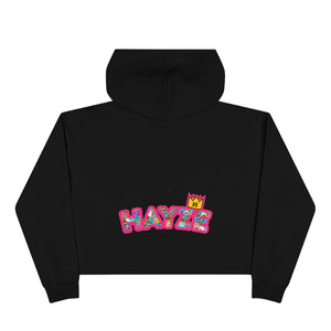 SKY COMMANDER CHIP Pink Crop Hoodie - The HAYZE Brand